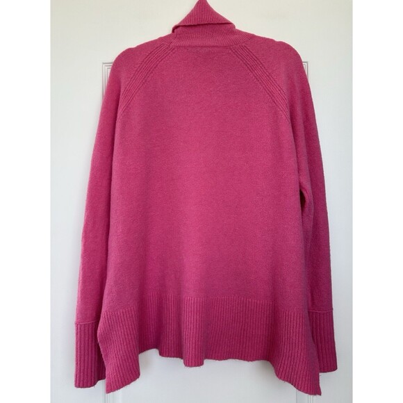 J Crew Womens Small Pink Turtleneck Sweater Knit Alpaca Merino Wool Oversized - Picture 6 of 12